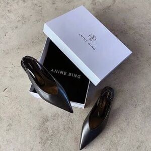 Anine Bing | Women's Tara Slingback Pointed Toe Flats ~ EU 41